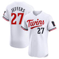 Rebec M.Twins #27 Ryan Jeffers Player White Home Limited Elite Stitched Jerseys