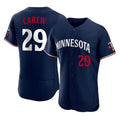 Rebec M.Twins #29 Rod Carew Player Navy Replica Home Limited Elite Stitched Jerseys