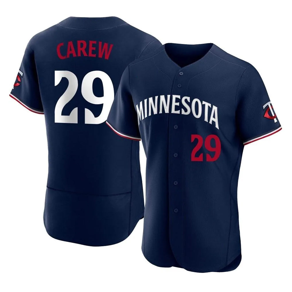 Rebec M.Twins #29 Rod Carew Player Navy Replica Home Limited Elite Stitched Jerseys