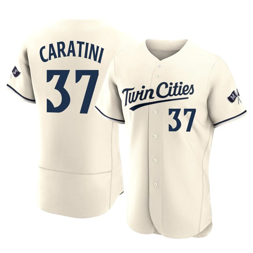 Rebec M.Twins #37 Victor Caratini Player Cream Home Limited Elite Stitched Jerseys