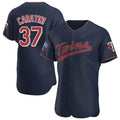 Rebec M.Twins #37 Victor Caratini Player Navy 60th Home Limited Elite Stitched Jerseys