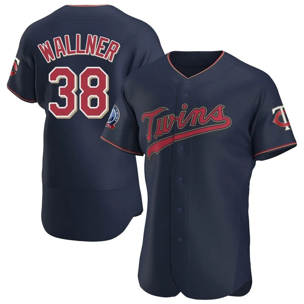 Rebec M.Twins #38 Matt Wallner Player Navy 60th Home Limited Elite Stitched Jerseys