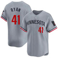 Rebec M.Twins #41 Joe Ryan Player Gray Home Limited Stitched Jerseys