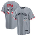 Rebec M.Twins #41 Joe Ryan Player Gray USA 250 Fourth of July Limited Elite Home Game Stitched Jerseys