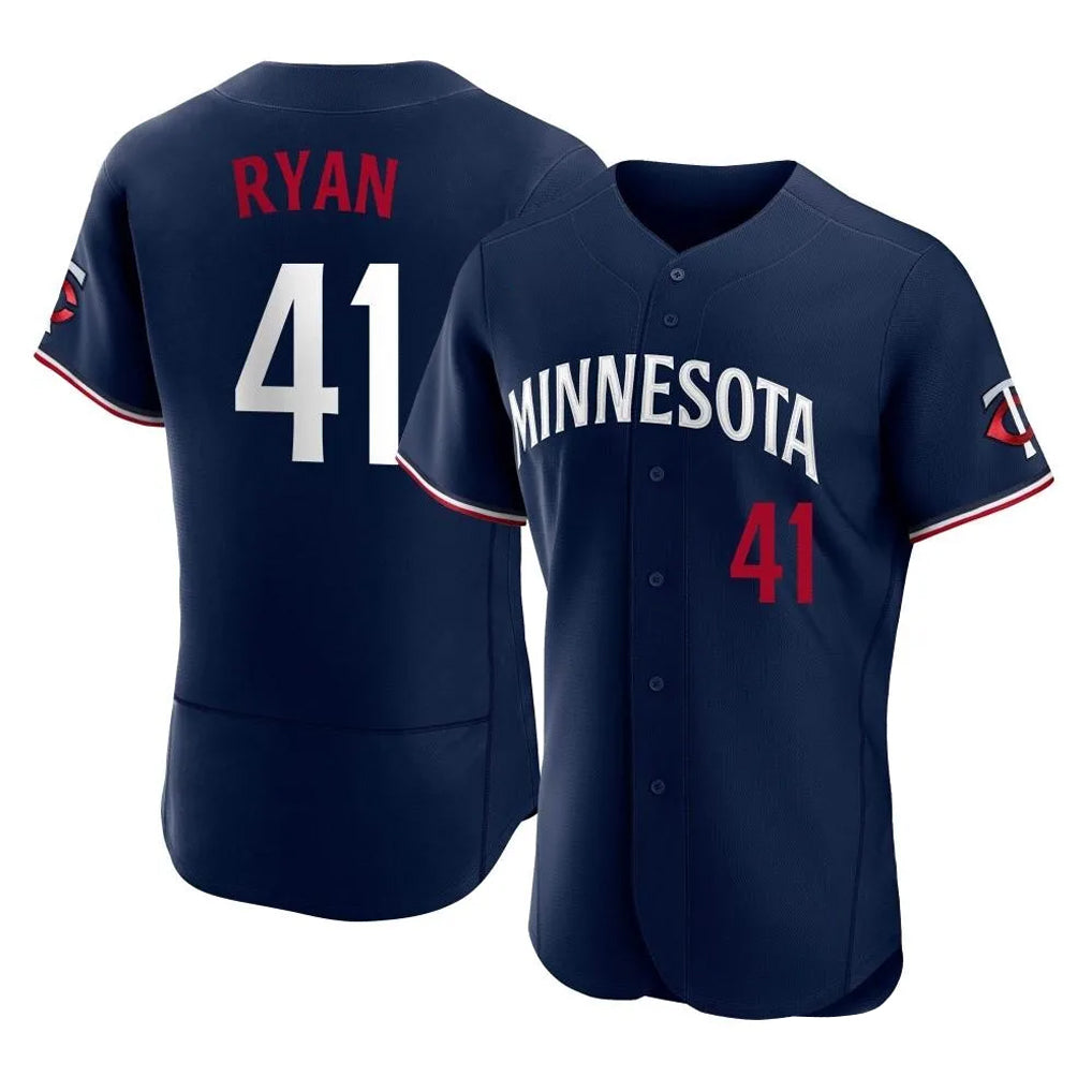 Rebec M.Twins #41 Joe Ryan Player Navy Replica Home Limited Elite Stitched Jerseys