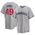 Rebec M.Twins #49 Pablo Lopez Player Gray Game Limited Home Stitched Jerseys