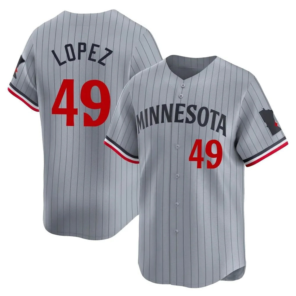 Rebec M.Twins #49 Pablo Lopez Player Gray Home Limited Stitched Jerseys