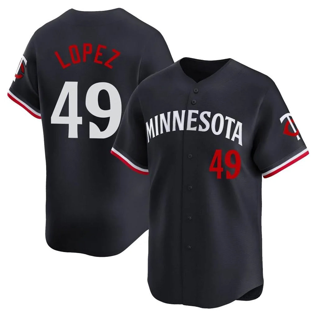 Rebec M.Twins #49 Pablo Lopez Player Navy Home Limited Stitched Jerseys