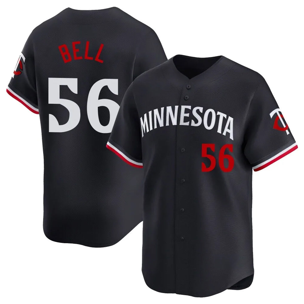 Rebec M.Twins #56 Josh Bell Player Navy Home Limited Stitched Jerseys