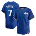 Rebec M.Twins #7 Joe Mauer Player Royal City Connect Limited Home Stitched Jerseys