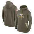 Rebec M.Vikings Olive Salute to Service Pullover Hoodies Blank Player Stitched Jerseys