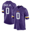 Rebec M.Vikings #0 Ivan Pace Jr. Player Purple Home Game Stitched Jerseys