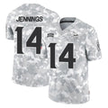 Rebec M.Vikings #14 Jauan Jennings Player Arctic Camo Salute To Service Limited Game Stitched Jerseys