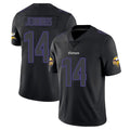 Rebec M.Vikings #14 Jauan Jennings Player Black Impact LImited Home Game Stitched Jerseys