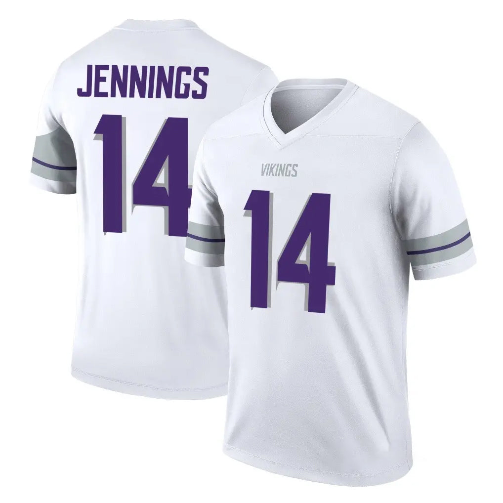 Rebec M.Vikings #14 Jauan Jennings Player White Alternate Legend Home Game Stitched Jerseys