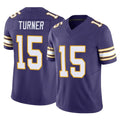 Rebec M.Vikings #15 Dallas Turner Player Purple Limited Classic Vapor F.U.S.E. Home Game Stitched Jerseys