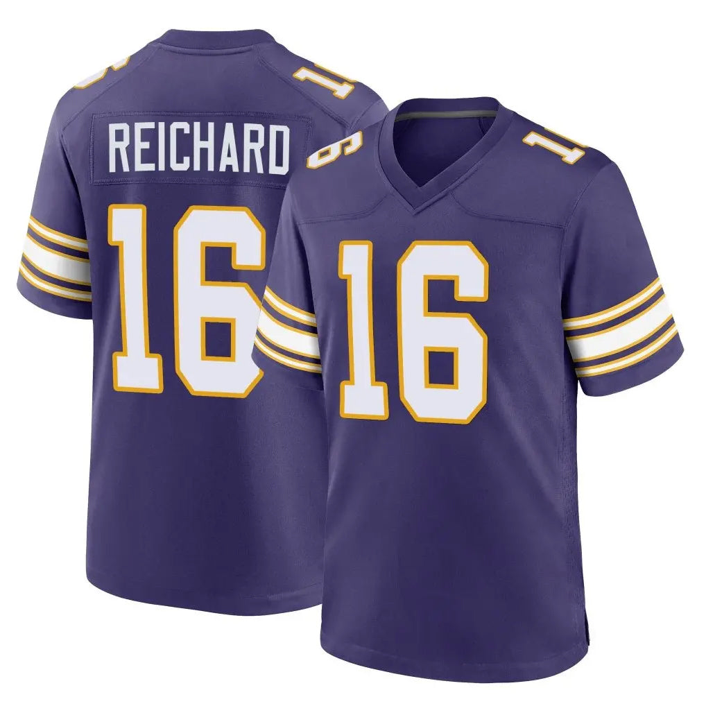 Rebec M.Vikings #16 Will Reichard Player Purple Classic Home Game Stitched Jerseys
