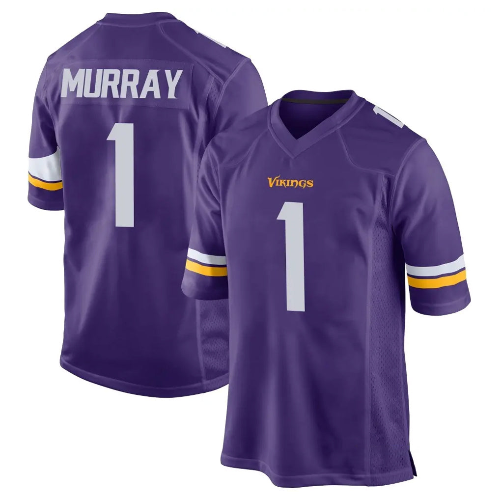 Rebec M.Vikings #1 Kyler Murray Player Purple Home Game Stitched Jerseys