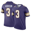 Rebec M.Vikings #3 Jordan Addison Player Purple Limited Classic Home Game Stitched Jerseys