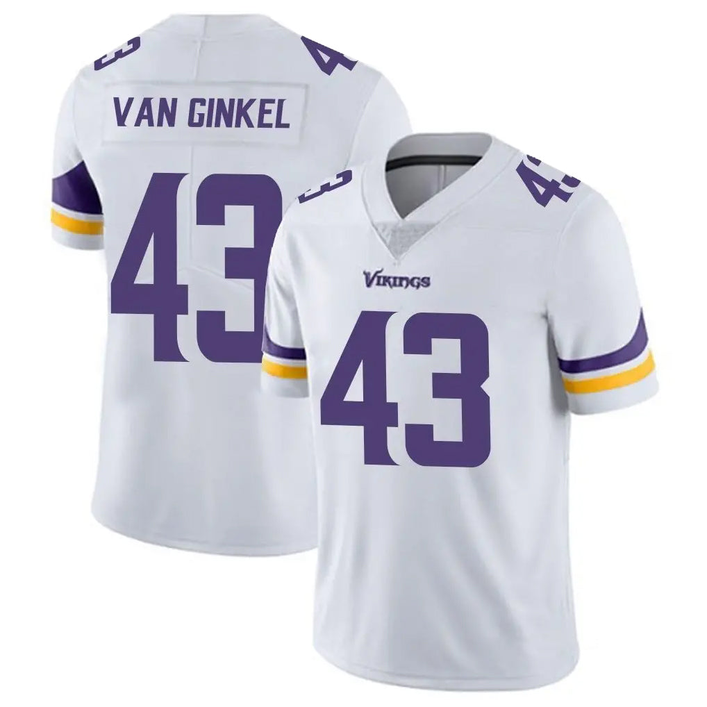 Rebec M.Vikings #43 Andrew Van Ginkel Player White Limited Vapor Untouchable Home Game Stitched Jerseys