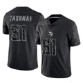Rebec M.Vikings #51 Blake Cashman Player Black Reflective LImited Home Game Stitched Jerseys