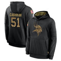 Rebec M.Vikings #51 Blake Cashman Player Black Salute to Service Hoodies Limited Game Stitched Jerseys