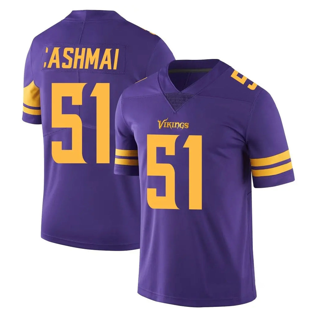 Rebec M.Vikings #51 Blake Cashman Player Purple Limited Color Rush Home Game Stitched Jerseys