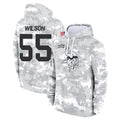Rebec M.Vikings #55 Eric Wilson Player Arctic Camo Salute to Service Pullover Hoodies Limited Game Stitched Jerseys