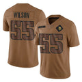 Rebec M.Vikings #55 Eric Wilson Player Brown Salute To Service Limited Stitched Jerseys