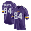 Rebec M.Vikings #84 Josh Oliver Player Purple Home Game Stitched Jerseys