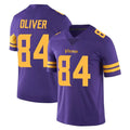 Rebec M.Vikings #84 Josh Oliver Player Purple Limited Color Rush Home Game Stitched Jerseys