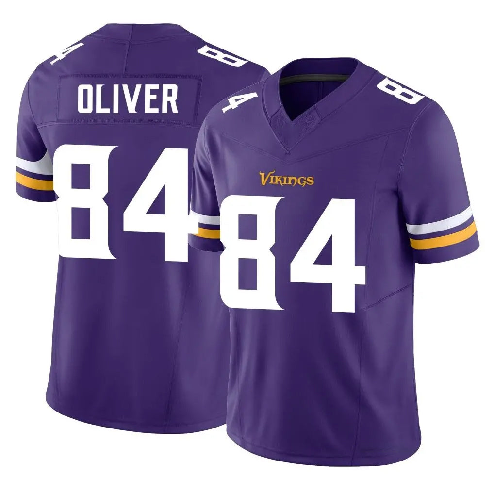 Rebec M.Vikings #84 Josh Oliver Player Purple Limited Vapor F.U.S.E. Home Game Stitched Jerseys