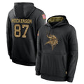 Rebec M.Vikings #87 T.J. Hockenson Player Black Salute to Service Hoodies Limited Game Stitched Jerseys