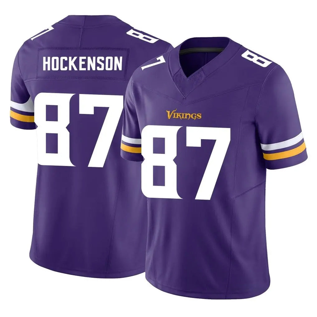 Rebec M.Vikings #87 T.J. Hockenson Player Purple Limited Vapor F.U.S.E. Home Game Stitched Jerseys