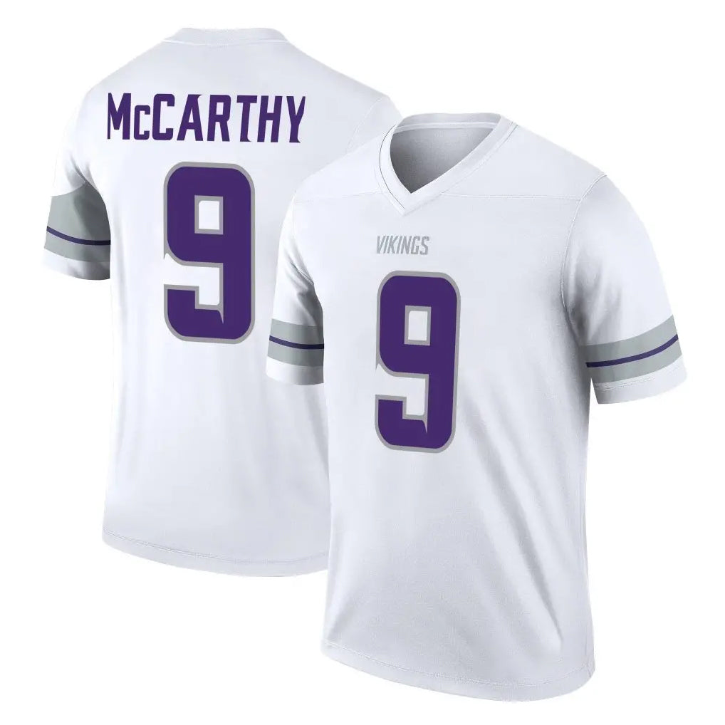 Rebec M.Vikings #9 J.J. McCarthy Player White Alternate Legend Home Game Stitched Jerseys