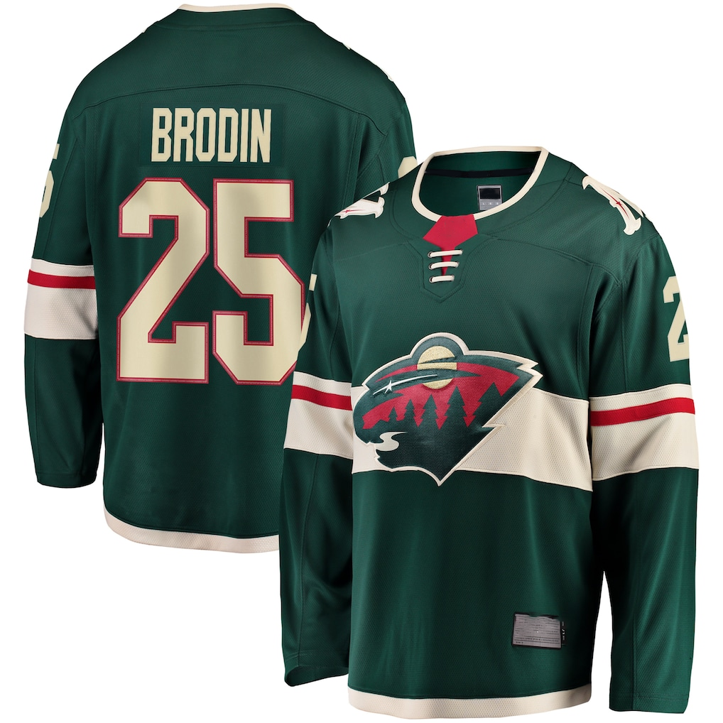 Rebec M.Wild #25 Jonas Brodin Green Breakaway Jerseys