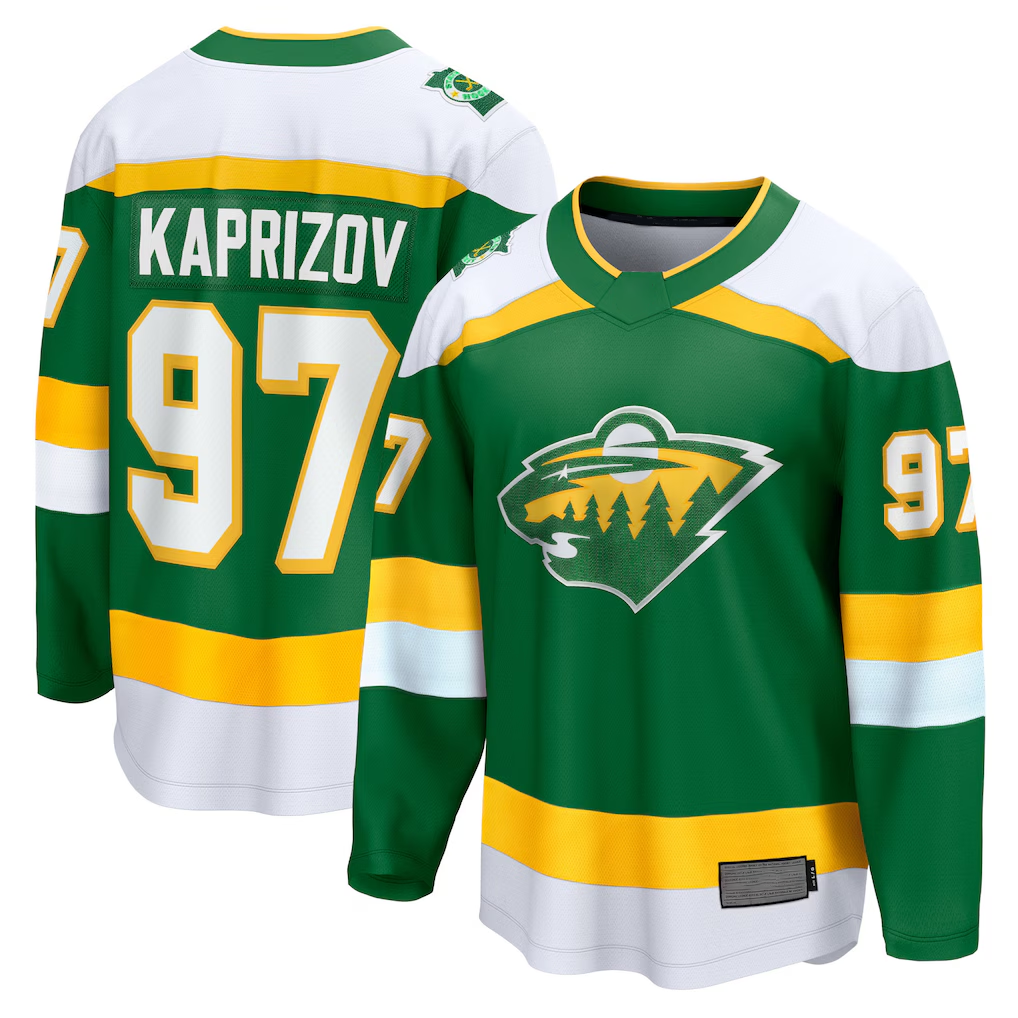 Rebec M.Wild #97 Kirill Kaprizov Green 2023-24 Alternate Breakaway Jerseys