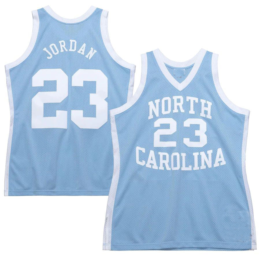 Rebec N.Carolina Tar Heels #23 Michael Jordan Mitchell & Ness 1983-84 Authentic Throwback  Carolina Blue Stitched American College Jerseys