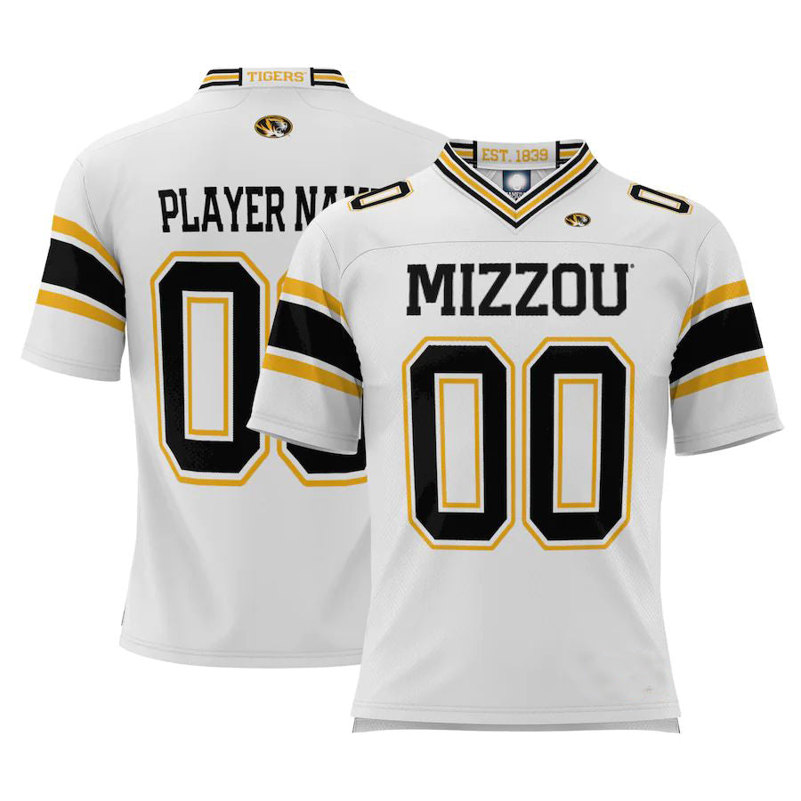 Rebec Custom M.Tigers ProSphere NIL Pick-A-Player  White Football Jersey American Stitched College Jerseys