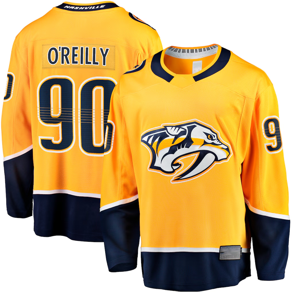 Rebec N.Predators #90 Ryan O'Reilly Gold Breakaway Jerseys