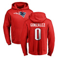 Rebec NE.Patriots #0 Christian Gonzalez Player Red LOGO Pullover Hoodies Home Game Stitched Jerseys