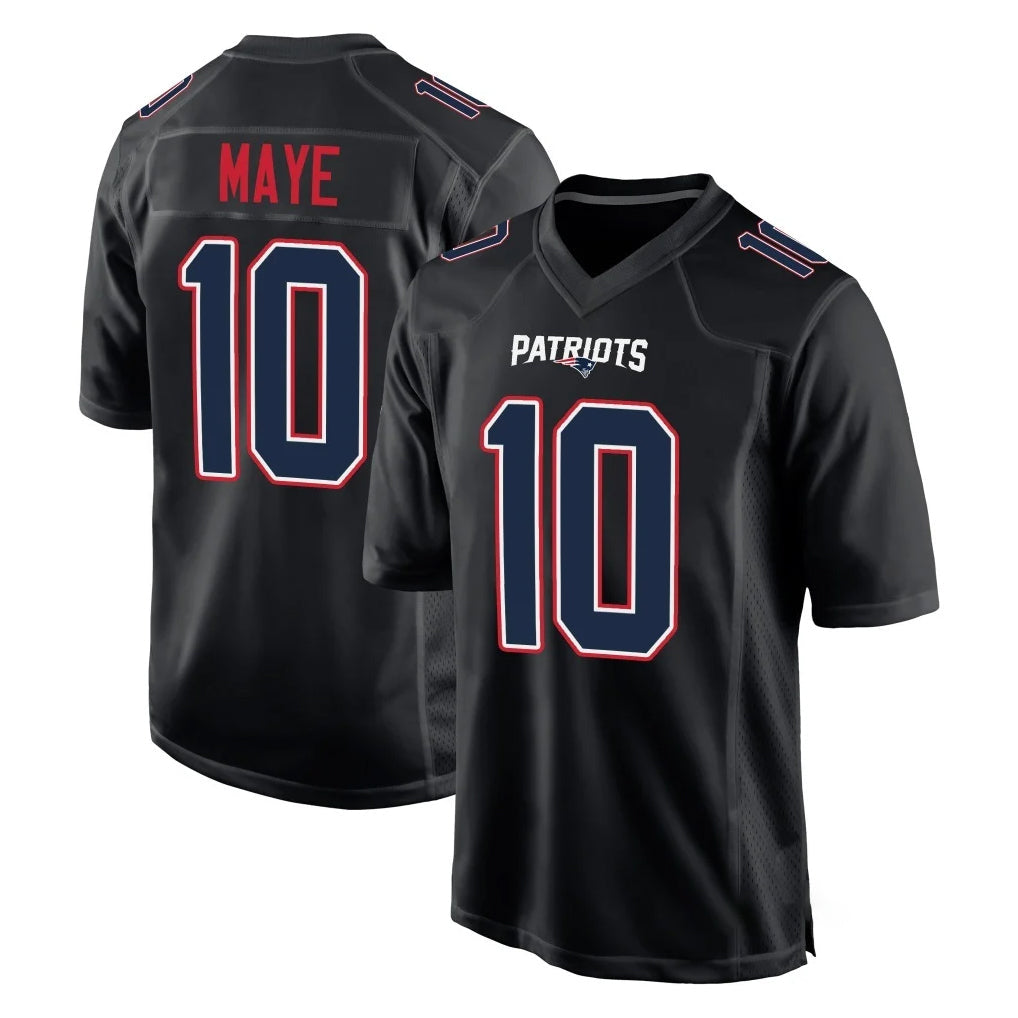 Rebec NE.Patriots #10 Drake Maye Player Carbon Fashion Limited Home Game Stitched Jerseys