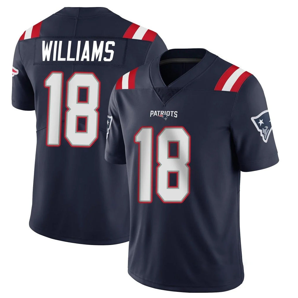 Rebec NE.Patriots #18 Kyle Williams Player Navy Vapor Untouchable Home Game Stitched Jerseys