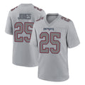 Rebec NE.Patriots #25 Marcus Jones Player Gray Fashion Limited Home Game Stitched Jerseys
