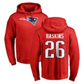 Rebec NE.Patriots #26 Hassan Haskins Player Red LOGO Pullover Hoodies Home Game Stitched Jerseys