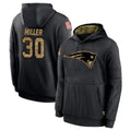Rebec NE.Patriots #30 Jam Miller Player Black Salute to Service Hoodies Limited Game Stitched Jerseys