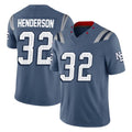 Rebec NE.Patriots #32 TreVeyon Henderson Player Blue Limited Rivalries Collection Home Game Stitched Jerseys