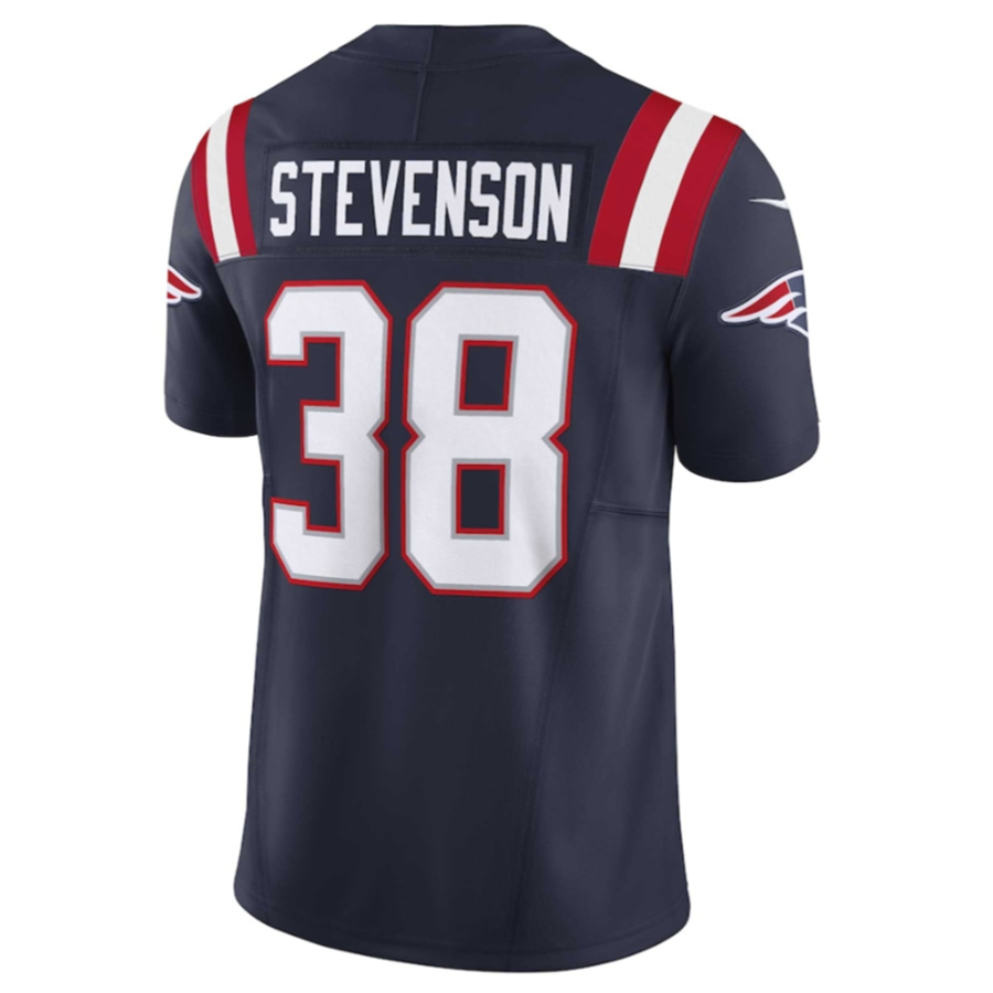Rebec NE.Patriots #38 Rhamondre Stevenson Navy Vapor F.U.S.E. Limited Jersey Stitched American Stitched Jerseys