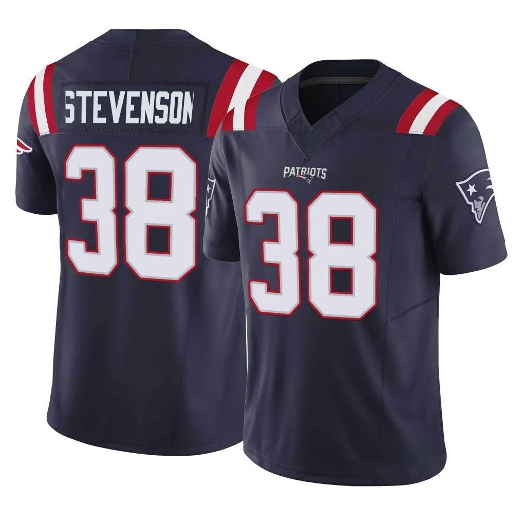 Rebec NE.Patriots #38 Rhamondre Stevenson Player Navy Limited Vapor F.U.S.E. Home Game Stitched Jerseys