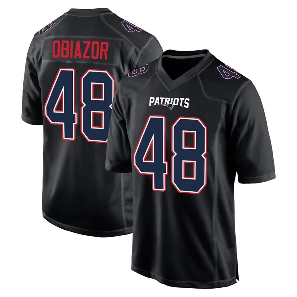 Rebec NE.Patriots #48 Namdi Obiazor Player Carbon Fashion Limited Home Game Stitched Jerseys